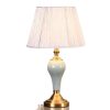 ceramic table lamp bedside lamp with remote control 3 color modes modern home lighting