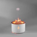 volcano flame humidifier ultrasonic essential oil diffuser LED light aromatherapy
